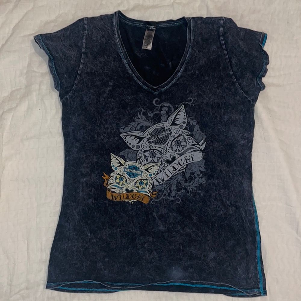 Harley Davidson XL Womens T-Shirt Color: Charcoal Grey
